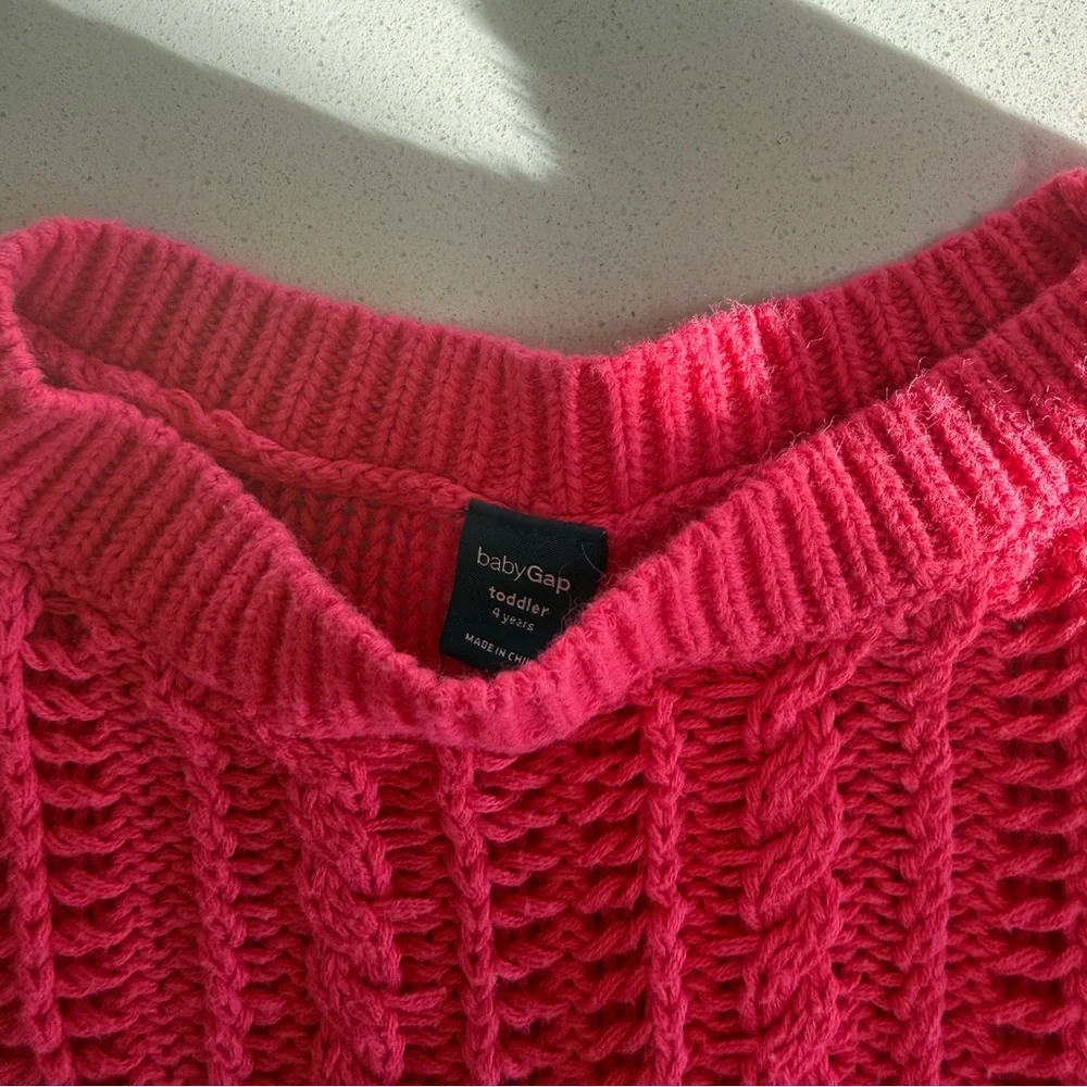 Like New BabyGap Toddler Girl Pink Knit Sweater